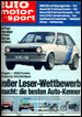 [Bild: 'Der große Preis. Fiesta Super, Hauptgewinn im auto motor und sport-Wettbewerb 'Gesucht: die besten Autokenner'.']