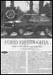 [Image: 'Ford Fiesta Ghia. Cheers to Ford. We like your bright idea!']