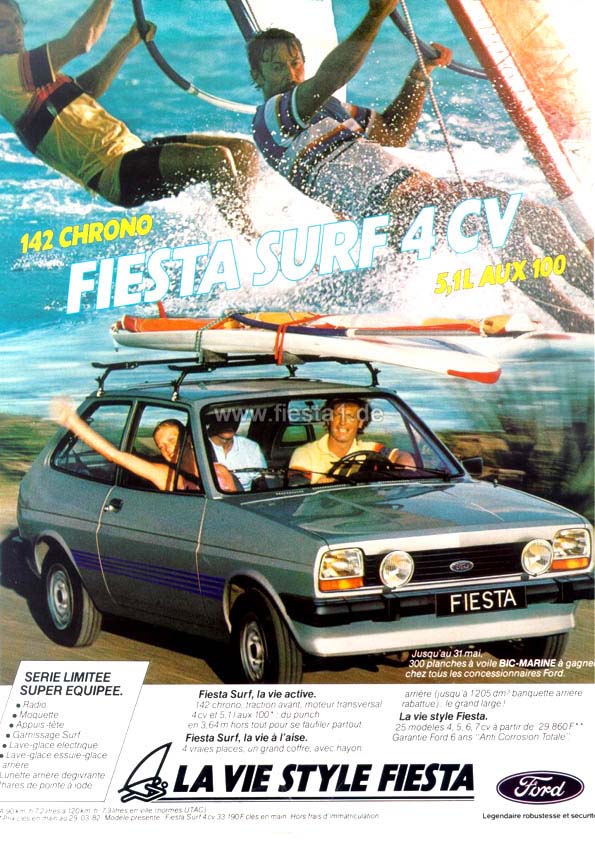 [Image: "Fiesta Surf 4 CV."]