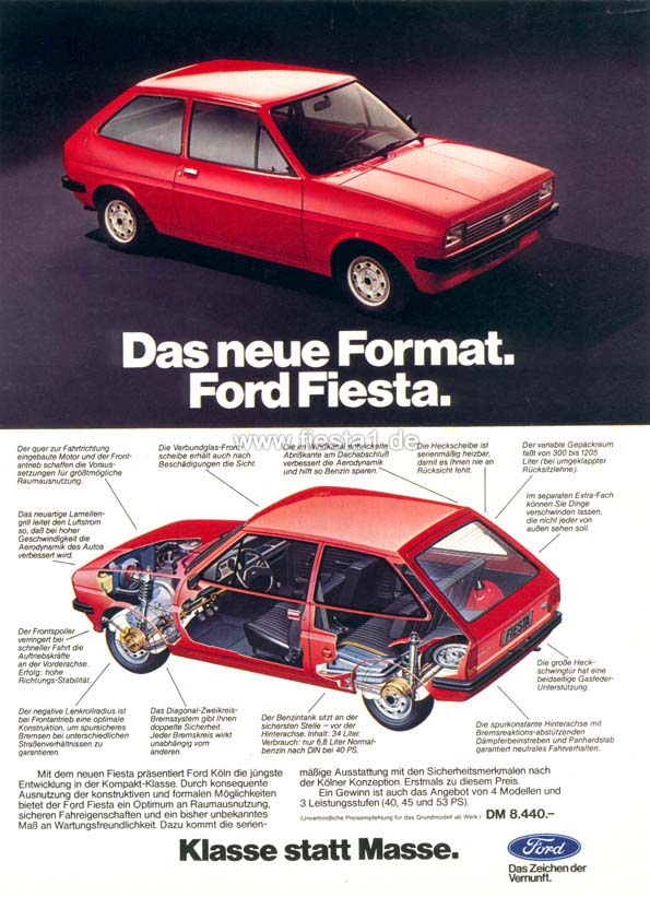 [Image: "Das neue Format. Ford Fiesta."]