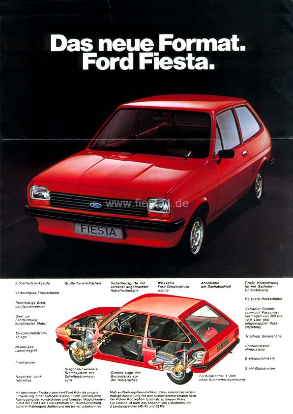 [Image: "Das neue Format. Ford Fiesta."]