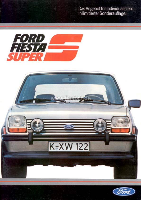[Image: "Ford Fiesta Super S."]