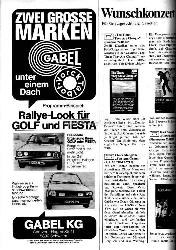 [Image: "Rallye-Look f&uuml;r Golf und Fiesta."]